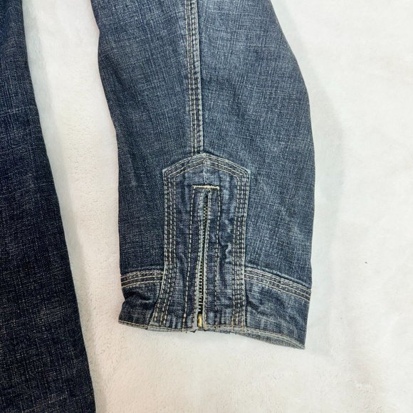 PENNINGTONS Women's 16 Jean Jacket Denim Blue Casual Zip-Up Classic Outerwear - Picture 7 of 16